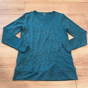 Women's Blue Long Sleeve Top